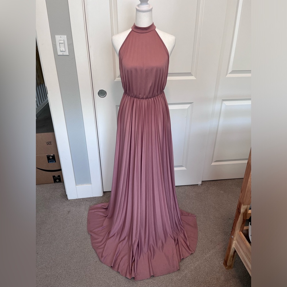 ASOS Mauve Halter Prom Dress